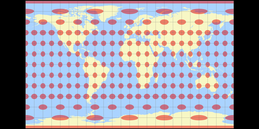 Equirectangular (35.6°) Tissot Indicatrix