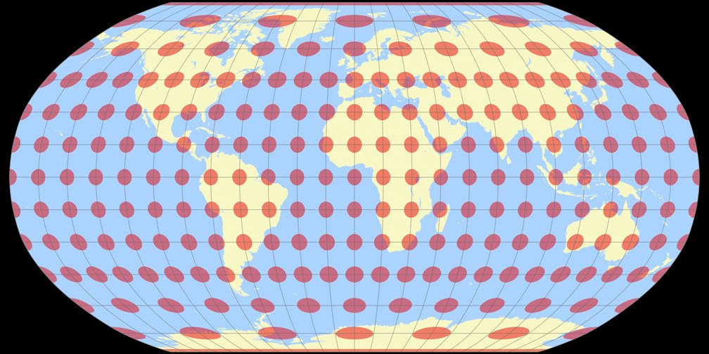 Natural Earth II vs. Robinson Compare Map Projections