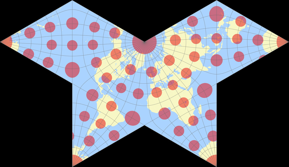 Cahill Conformal Butterfly Tissot Indicatrix