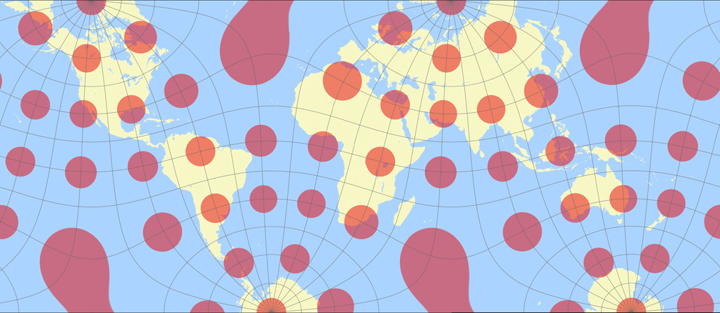 Markley’s Tetrahedral Map Tissot Indicatrix