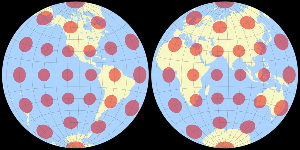 Airy Minimum-error Azimuthal Tissot Indicatrix