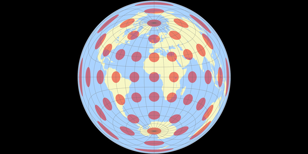  Azimuthal equal-area (equat.): Compare Map Projections Bildidee 