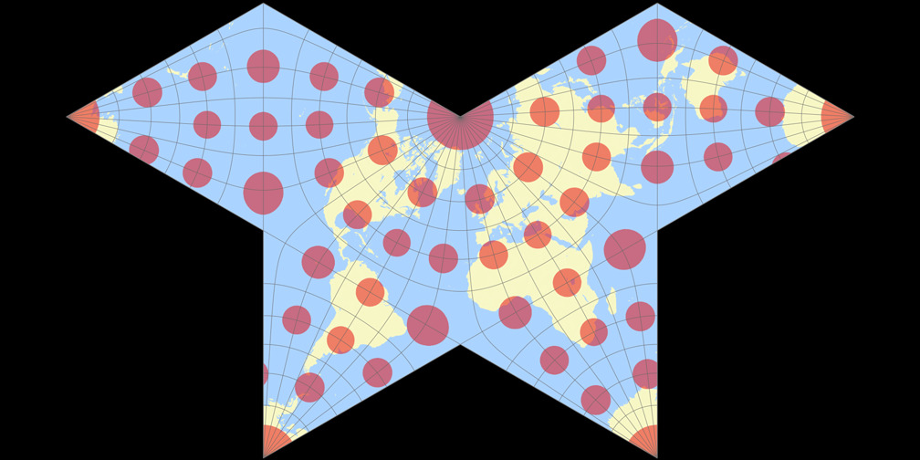 Cahill Conformal Butterfly Tissot Indicatrix