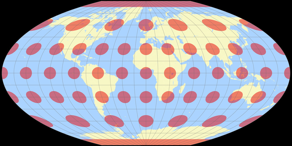 Denoyer Semi-Elliptical Tissot Indicatrix