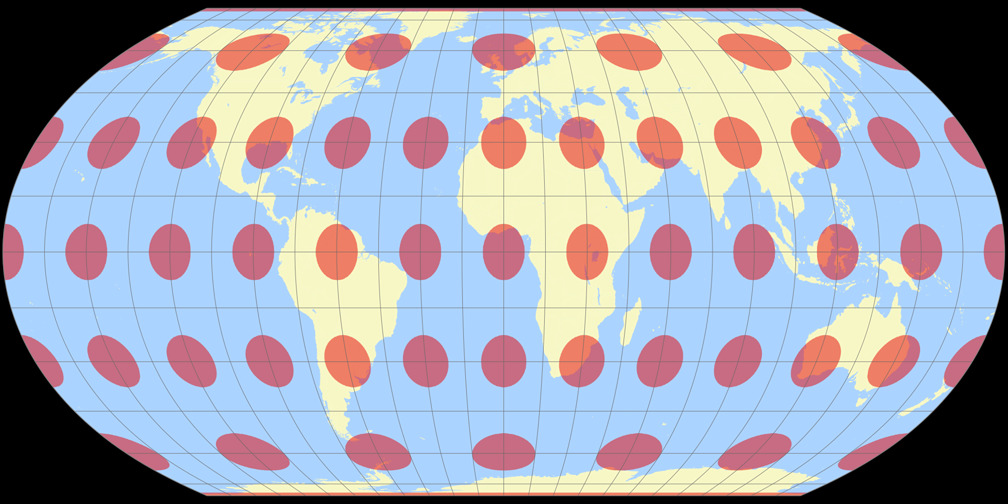 Equal Earth Tissot Indicatrix