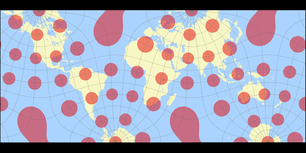 Markley’s Tetrahedral Map Tissot Indicatrix