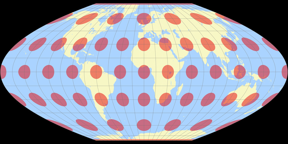 McBryde-Thomas Flat-Polar Parabolic Tissot Indicatrix