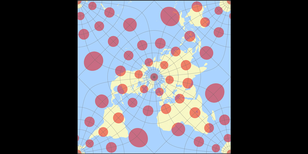 Peirce Quincuncial Tissot Indicatrix