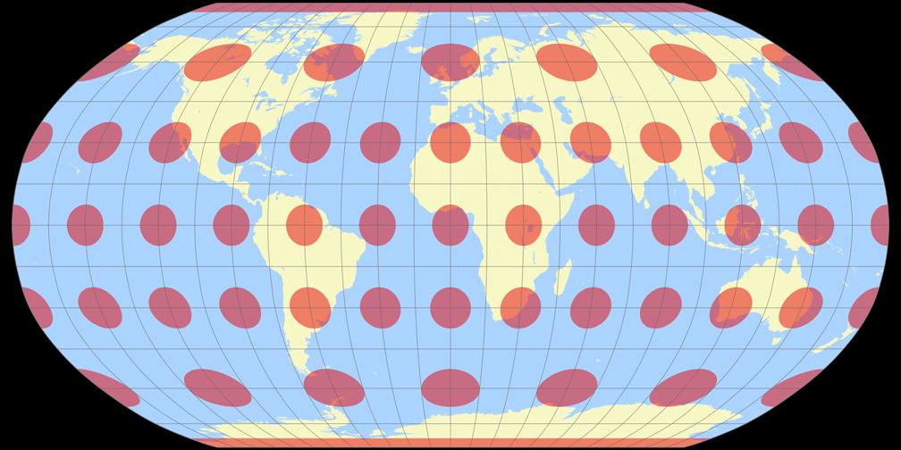 Natural Earth II vs. Robinson Compare Map Projections