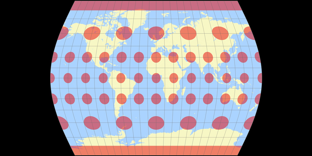 Gall Stereographic vs. Times Compare Map Projections